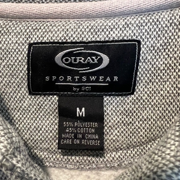 Ouray Colorado Gray Quarter Zip Pullover Sweatshirt Pikes Peak Cog Railway M - Picture 6 of 8